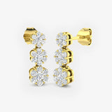 DIAMOND CLUSTER DROP EARRINGS