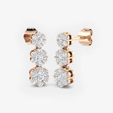 DIAMOND CLUSTER DROP EARRINGS