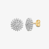 DIAMOND CLUSTER STUD EARRINGS IN 9K YELLOW GOLD HEERA DIAMONDS