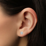 DIAMOND CLUSTER STUD EARRINGS IN 9K YELLOW GOLD HEERA DIAMONDS