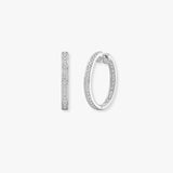 DIAMOND HOOP EARRINGS IN 9K WHITE GOLD