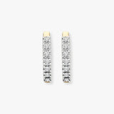 DIAMOND HUGGIE HOOP EARRINGS IN 9K YELLOW GOLD
