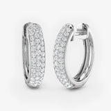 DIAMOND PAVE SETTING HOOP EARRINGS
