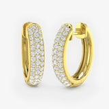 DIAMOND PAVE SETTING HOOP EARRINGS