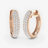 DIAMOND PAVE SETTING HOOP EARRINGS