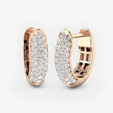 DIAMOND PAVE SETTING HOOP EARRINGS