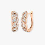 DIAMOND WAVE SETTING HOOP EARRINGS