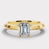 "Daphne" 1 Carat Solitaire Emerald Cut Diamond Engagement Ring SSEC07