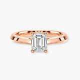 "Daphne" 1 Carat Solitaire Emerald Cut Diamond Engagement Ring SSEC07