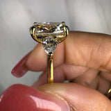 "Dazzy" Three Stone Oval and Pear Trilogy Diamond Engagement Ring HEERA DIAMONDS