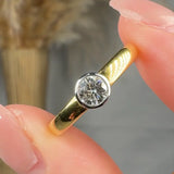 "Delyra" 0.42 Carat  Round Cut Natural Diamond Solitaire Engagement Ring MDR2961