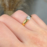 "Delyra" 0.42 Carat  Round Cut Natural Diamond Solitaire Engagement Ring MDR2961