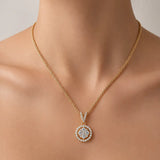 Diamond cluster Pendant with Halo