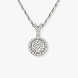 Diamond cluster Pendant with Halo