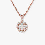 Diamond cluster Pendant with Halo