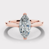 "Eden" 1 Carat Solitaire Marquise Cut Diamond Engagement Ring SSMC04