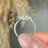 "Elanora" 0.34 Carat Princess Cut Natural Diamond Trilogy Engagement Ring MDR4038