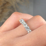 "Elarose" 1.10 Carat Round Cut Natural Diamond Half Eternity Ring MDR4468