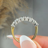 "Elarose" 1.10 Carat Round Cut Natural Diamond Half Eternity Ring MDR4468
