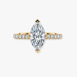 "Elin" 1 carat Marquise Cut Diamond Grain Set Diamond Band Engagement Ring DSMC04