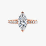"Elin" 1 carat Marquise Cut Diamond Grain Set Diamond Band Engagement Ring DSMC04