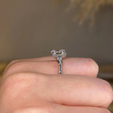 "Elise" Three Stone Emerald Cut Diamond Trilogy Engagement Ring 3SEC50 - HEERA DIAMONDS