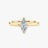 "Elle" 1 Carat Solitaire Twist Marquise Cut Diamond Engagement Ring SSMC06