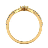 "Eloise" Deep V Shaped Pavé Diamond Eternity Ring ET44 - HEERA DIAMONDS