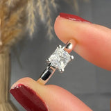 "Elora" 0.60 Carat Princess Cut Natural Diamond Solitaire Engagement Ring MDC850