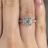 "Elowra" 0.6 Carat Princess Cut Natural Diamond Shoulder Engagement Ring HR1936