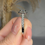 "Elowra" 0.6 Carat Princess Cut Natural Diamond Shoulder Engagement Ring HR1936