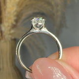 "Elvane" 0.9 Carat Round Cut Natural Diamond Shoulder Engagement Ring HR1945