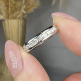 "Elyonix" 0.55 Carat Round Cut Natural Diamond Half Eternity Ring MDR4494