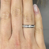 "Elyonix" 0.55 Carat Round Cut Natural Diamond Half Eternity Ring MDR4494