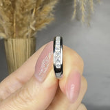 "Elyonix" 0.55 Carat Round Cut Natural Diamond Half Eternity Ring MDR4494