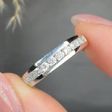 "Elyrique" 0.48 Carat Round Cut Natural Diamond Half Eternity Rings MDR3929 HEERA DIAMONDS