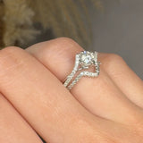 "Elyxen" 0.41 Carat Round Cut Natural Diamond Shoulder Engagement Ring HR1938 HEERA DIAMONDS