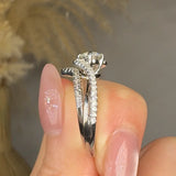 "Elyxen" 0.41 Carat Round Cut Natural Diamond Shoulder Engagement Ring HR1938 HEERA DIAMONDS