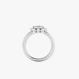 "Elzoria" Blue Sapphire 1.5 Carat Oval Cut Lab Grown Diamond Engagement Ring HR1950