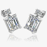 Emerald Shape Natural Diamond Drop Earrings EDEMD HEERA GOLD