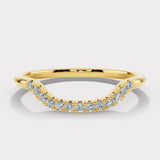 "Emery" 0.20ct Micro Set Diamond Subtly Shaped Eternity Ring ET33
