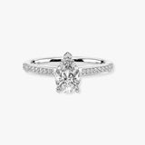"Emmy" 1 Carat Pear Cut Diamond Grain Set Diamond Band DSPS04