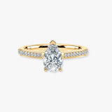 "Emmy" 1 Carat Pear Cut Diamond Grain Set Diamond Band DSPS04