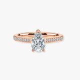 "Emmy" 1 Carat Pear Cut Diamond Grain Set Diamond Band DSPS04