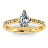 "Rain" Pear Cut Diamond Grain Set Diamond Band DSPS04 - HEERA DIAMONDS