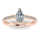 "Rain" Pear Cut Diamond Grain Set Diamond Band DSPS04 - HEERA DIAMONDS