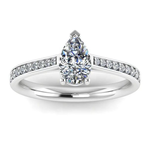 "Rain" Pear Cut Diamond Grain Set Diamond Band DSPS04 - HEERA DIAMONDS