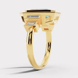 "Enchanted" Emerald Cut 5 Carat Halo Engagement Ring