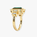 "Enchanted" Emerald Cut 5 Carat Halo Engagement Ring