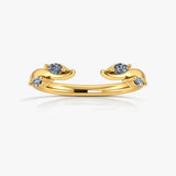 "Ereny" Branch & Leaf Marquise 0.25ct Diamonds Open Eternity Ring ET9